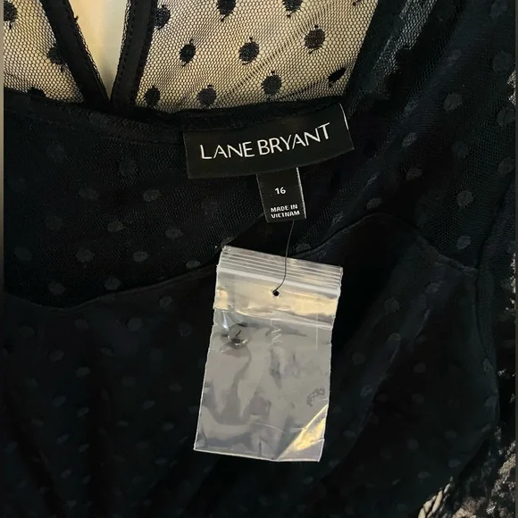 Cocktail style Lane Bryant black polka dot dress - Picture 5 of 6